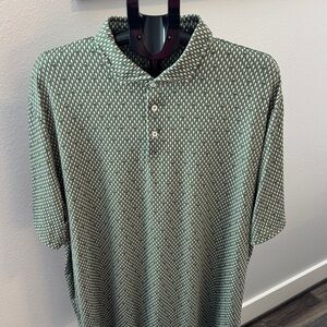 Ralph Lauren Green Patterned Polo Shirt